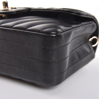 Chanel Lambskin Chevron Quilted Mini Rectangular Flap Black 10 of 10