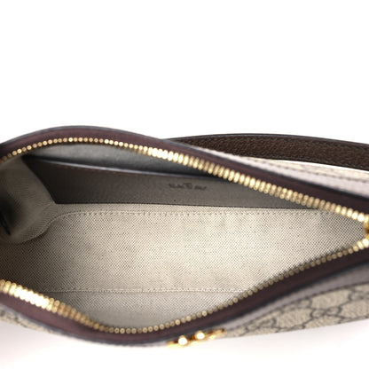 Gucci GG Supreme Monogram Textured Dollar Calfskin Small Ophidia Hobo Beige Ebony New Acero 5 of 10