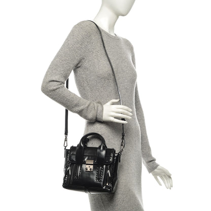 3.1 Phillip Lim 3.1 Glace Calfskin Stitch Mini Pashli Satchel Black 2 of 6