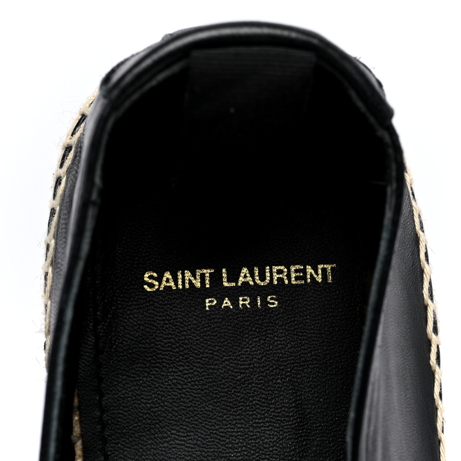 Saint Laurent Lambskin Mens Monogram Espadrilles 40 Black 7 of 7
