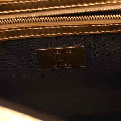 Fendi Vitello Catalan Mirror FF 1974 Embossed Baguette Gold 6 of 9