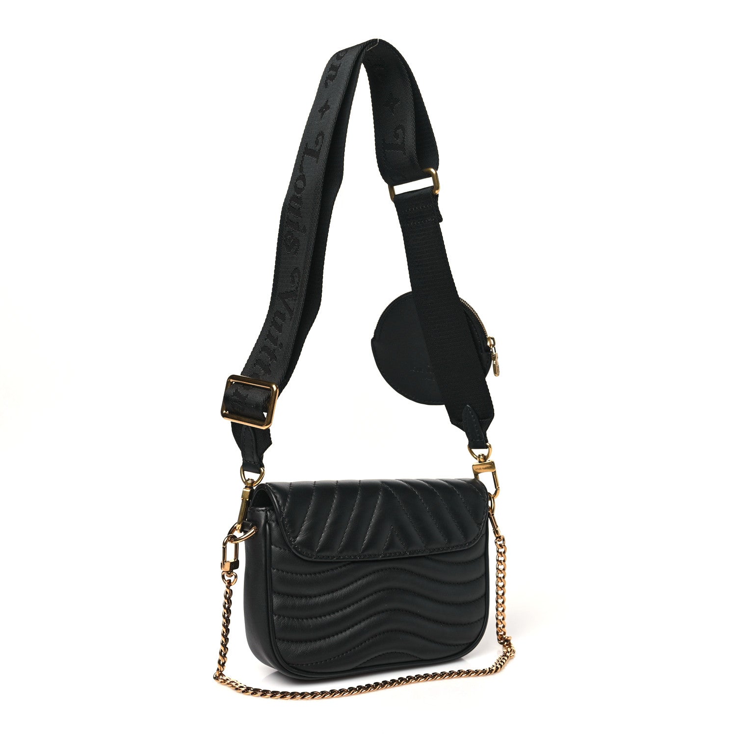 Louis Vuitton Calfskin New Wave Multi Pochette Black 3 of 9
