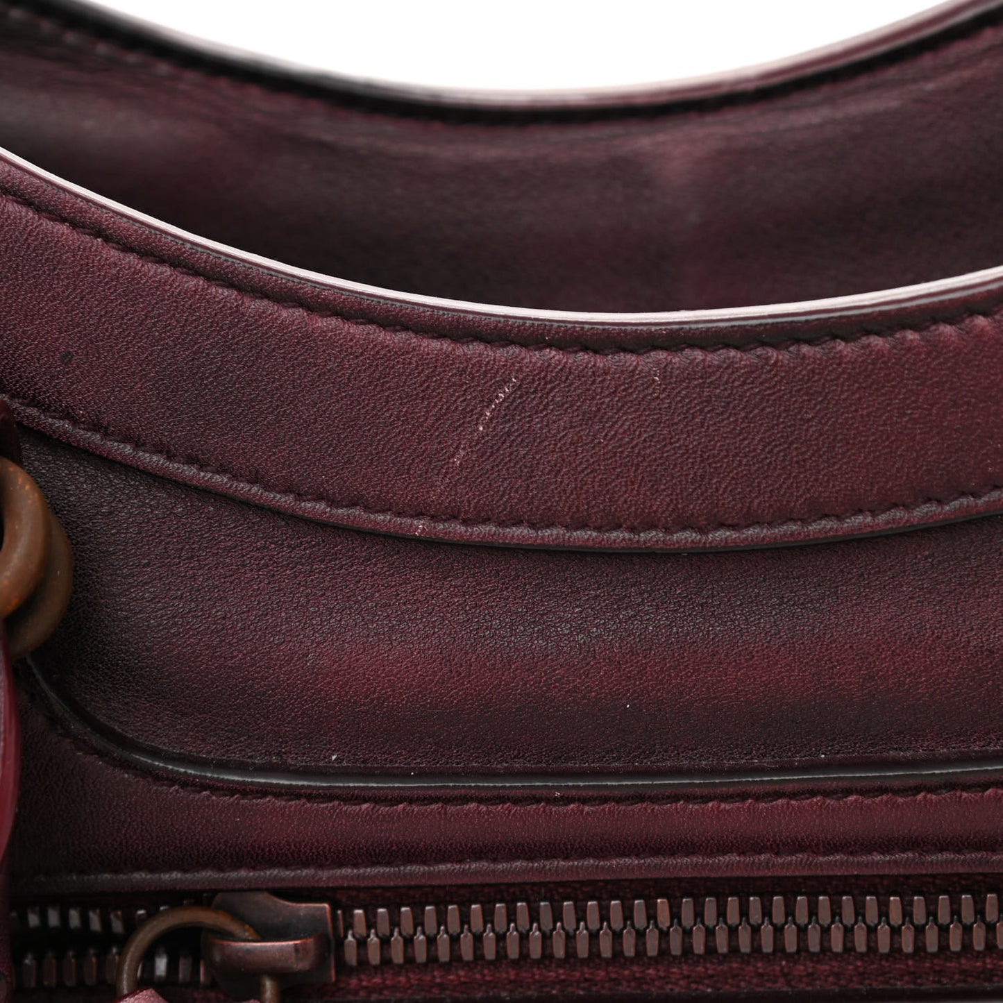 Used Calfskin Rust Hardware Neo Classic City Burgundy