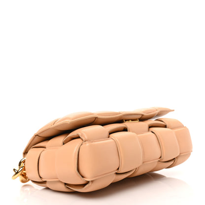 Bottega Veneta Lambskin Maxi Intreccio Padded Chain Cassette Crossbody Bag Almond 4 of 8