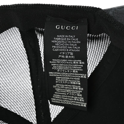 Gucci GG Supreme Monogram Angry Cat Embroidered Baseball Hat S Black 7 of 8