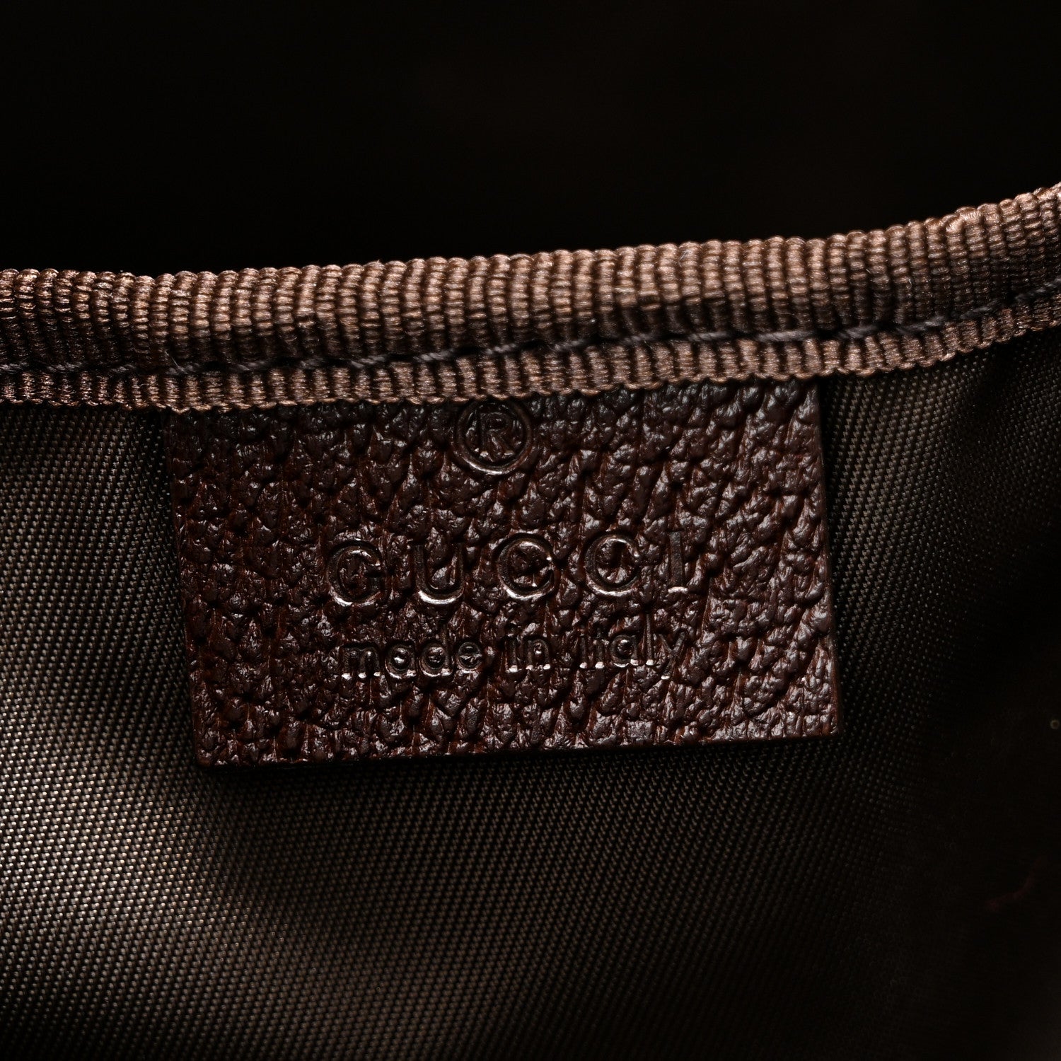 Gucci Monogram Natural Pigskin Large Diaper Bag Beige Ebony Cocoa Dark Chocolate 6 of 10