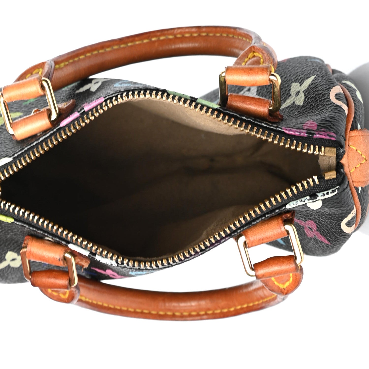 Louis Vuitton Monogram Multicolor Mini Sac HL Speedy Black 4 of 7