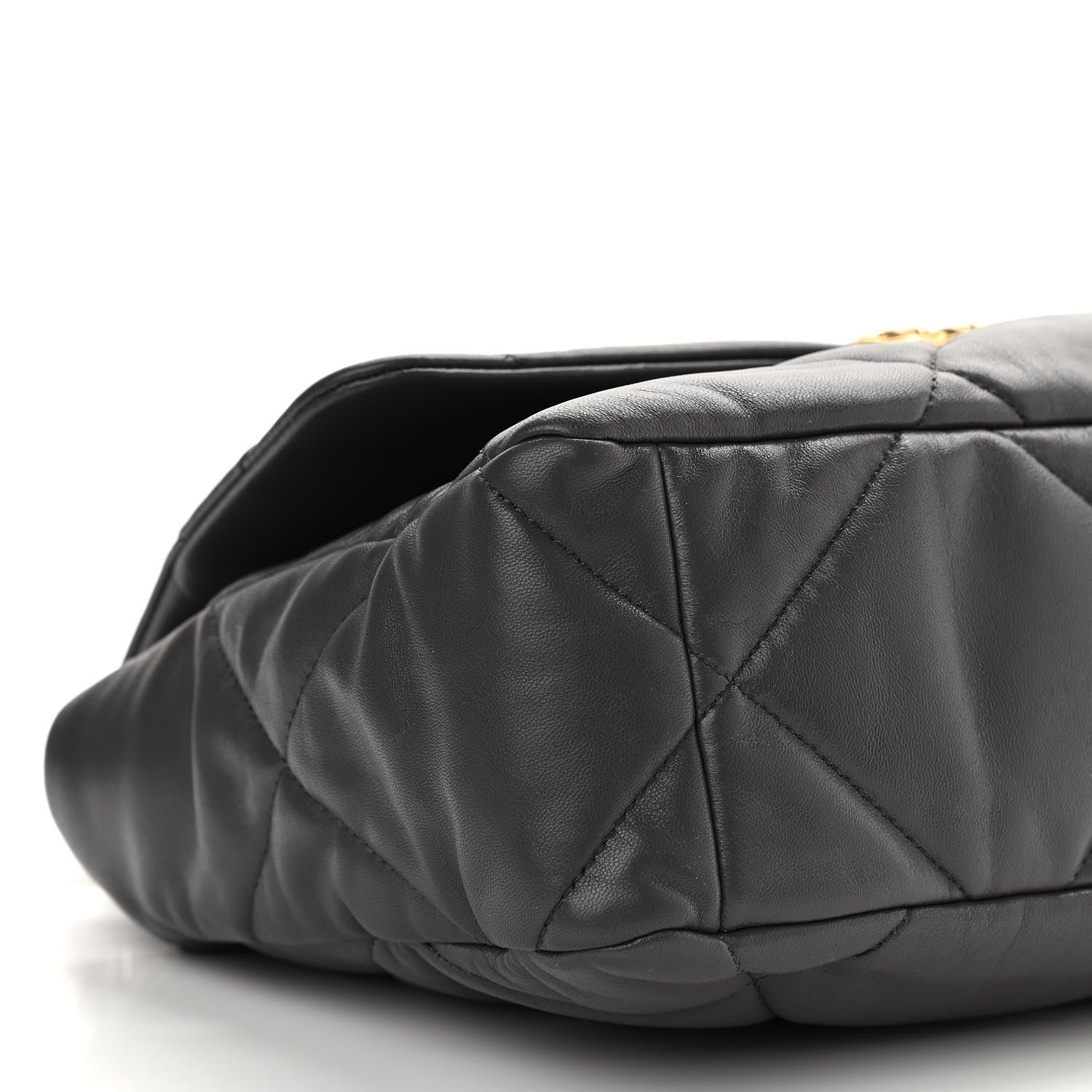 Chanel Lambskin Quilted Large Chanel 19 Flap Dark Grey 9 of 11