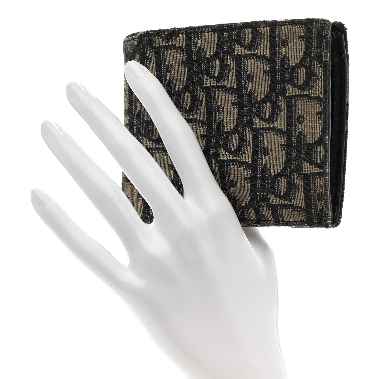 Christian Dior Oblique Bi-Fold Wallet Blue 2 of 12