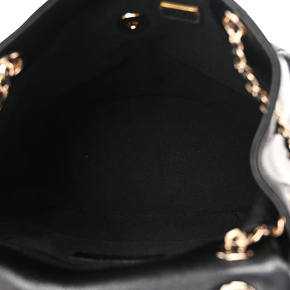 Chanel Calfskin Quilted Medium Duma Pockets Drawstring Backpack Black 5 of 10