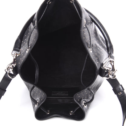 Saint Laurent Calfskin Studded Medium Emmanuelle Bucket Bag Black 5 of 15