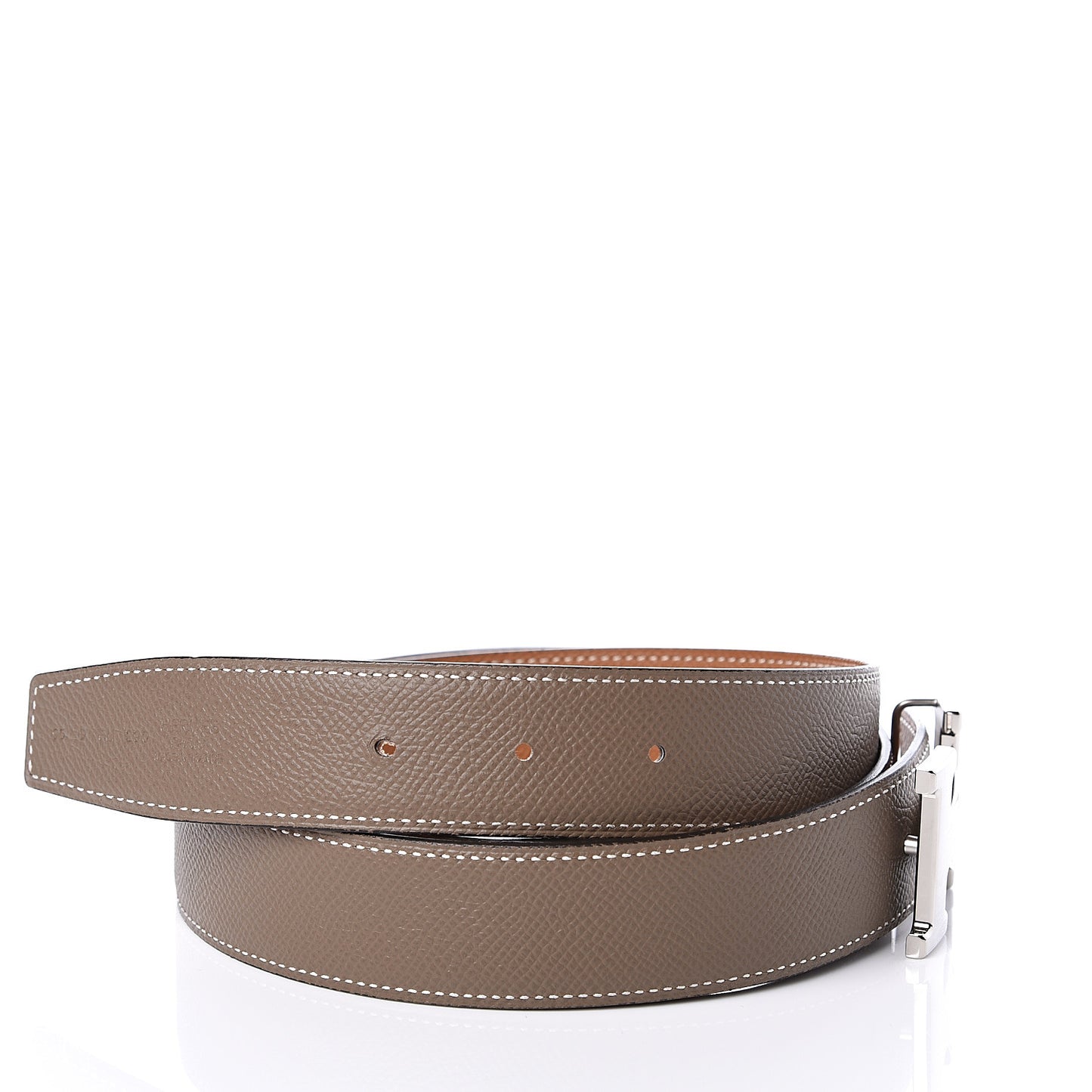 Epsom 24mm Mini H Belt 95 Gold Etoupe