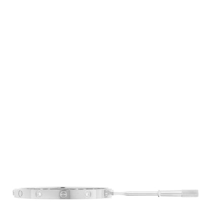 Cartier 18K White Gold 4 Diamond LOVE Bracelet 18 4 of 7