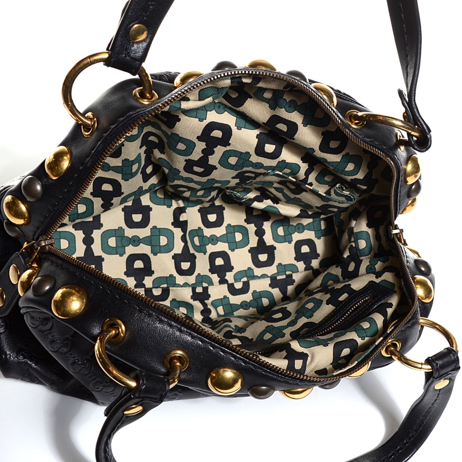 Gucci Guccissima Medium Babouska Dome Bag Black 5 of 9