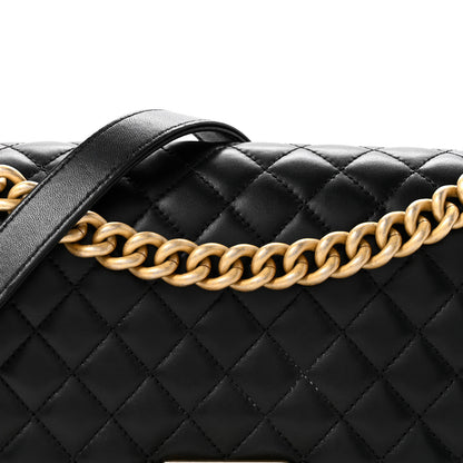 Chanel Lambskin Quilted Medium Boy Flap Black 8 of 11