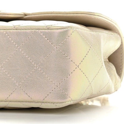 Chanel Iridescent Lambskin Quilted Mini Rectangular Flap Ivory 10 of 10