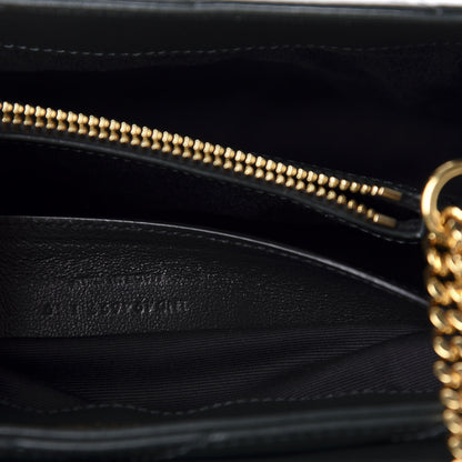Saint Laurent Calfskin Y Quilted Monogram Small Loulou Chain Satchel Olive 9 of 11
