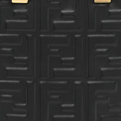 Fendi Vitello Plexiglass FF Embossed Mini Fendi Sunshine Shopper Tote Black 8 of 10
