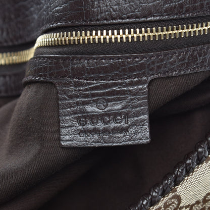 Gucci Monogram Large Horsebit Chain Hobo Dark Brown 6 of 7