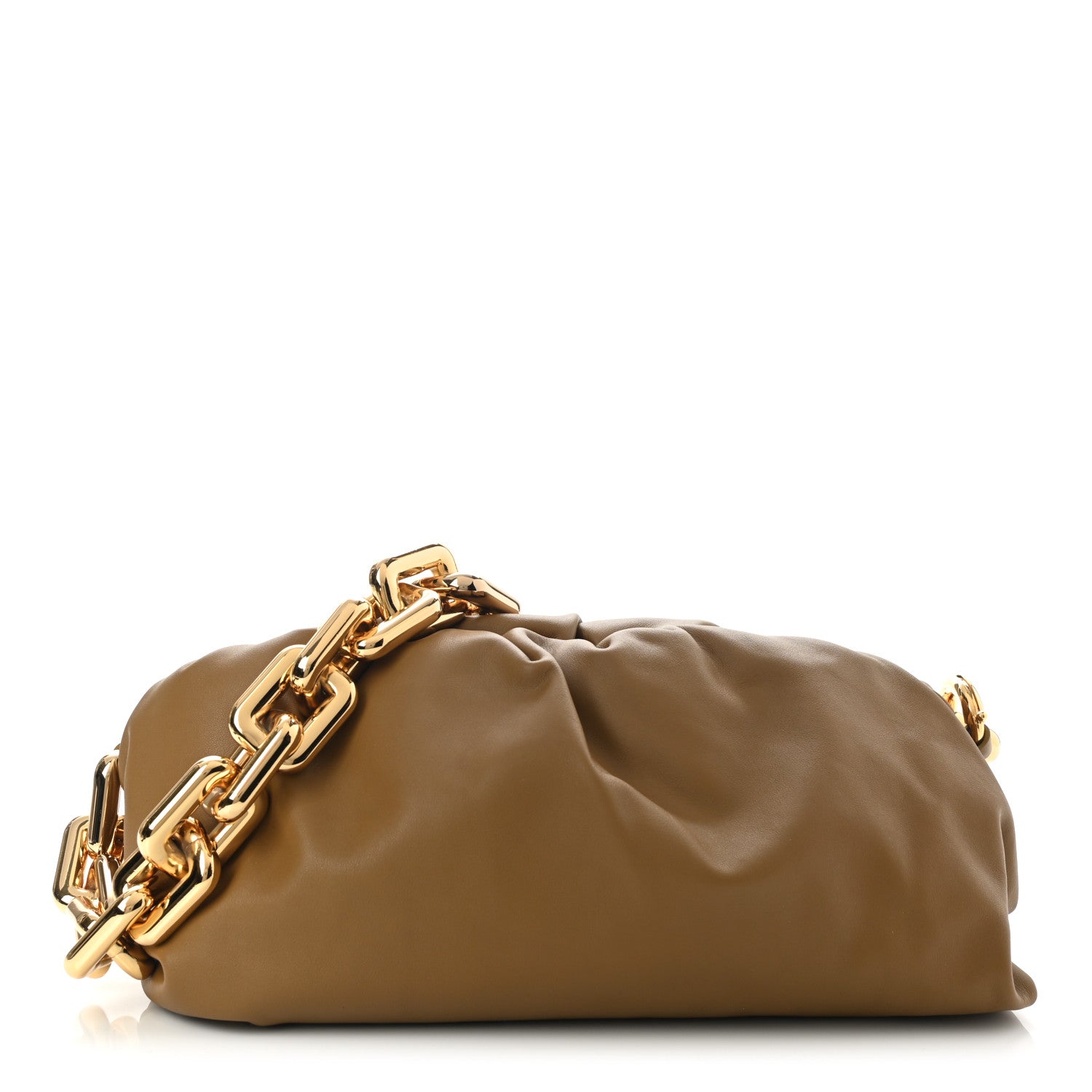 Bottega Veneta Calfskin The Pouch Chain Cammello 1 of 9