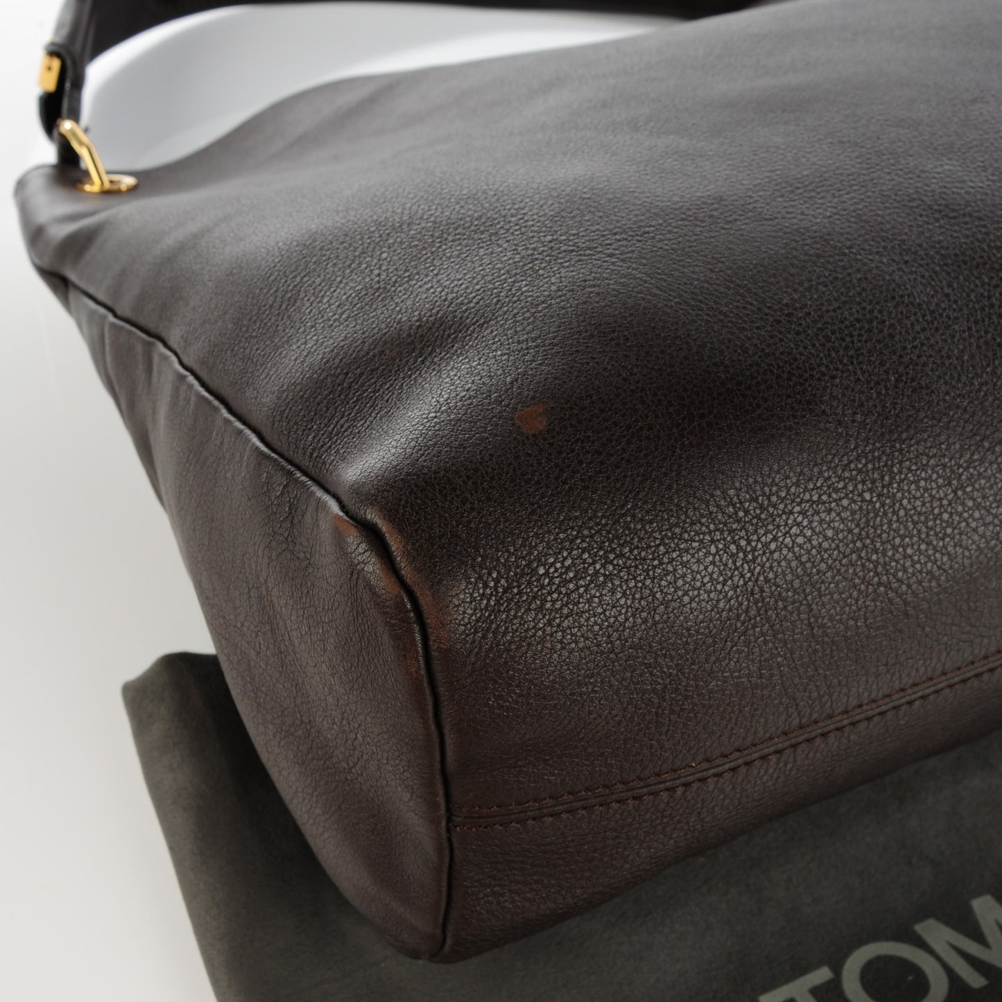 Calfskin Zipper Strap Hobo Brown