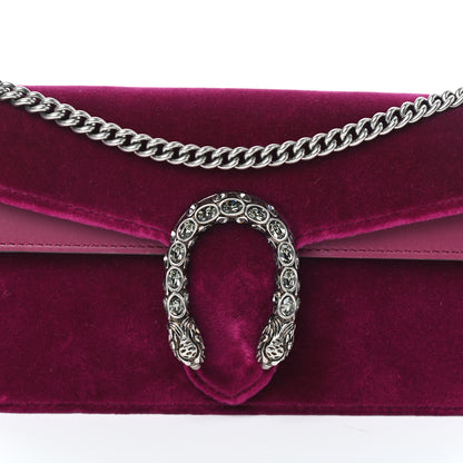 Gucci Velvet Super Mini Dionysus Shoulder Bag Fuchsia Violet Cyclamen 7 of 9