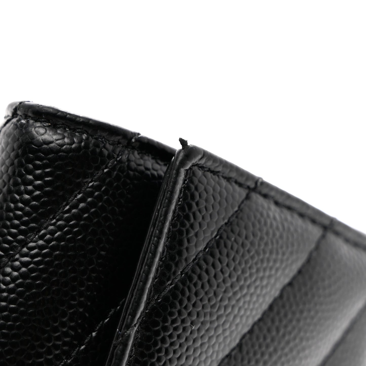 Grain De Poudre Matelasse Cassandre Monogram Slim Key Case Black