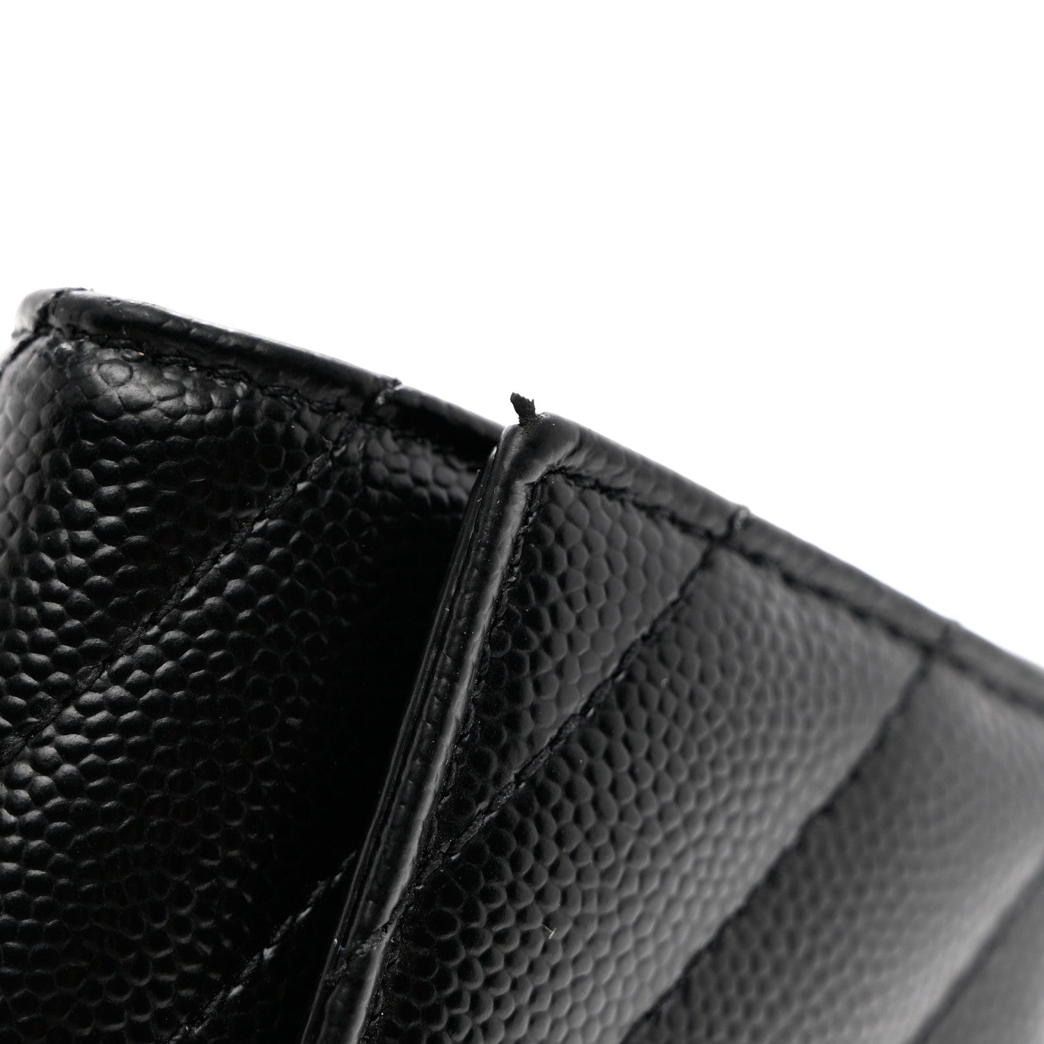 Saint Laurent Grain De Poudre Matelasse Cassandre Monogram Slim Key Case Black 7 of 7