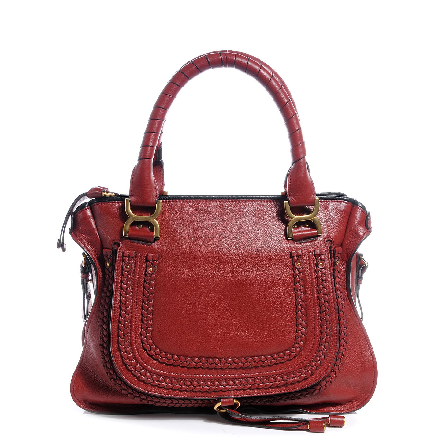 Calfskin Medium Marcie Satchel Garnet