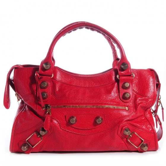 Agneau Giant 21 Rose Gold Hardware City Rouge Coquelicot