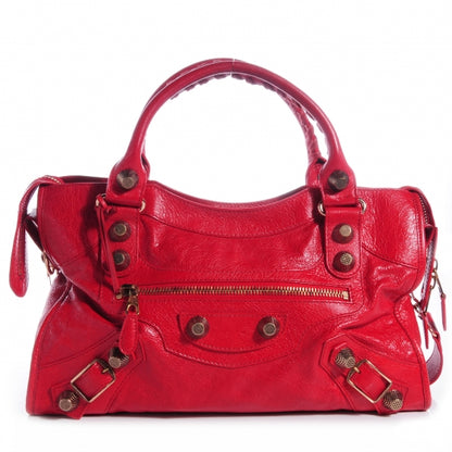 Balenciaga Agneau Giant 21 Rose Gold Hardware City Rouge Coquelicot 1 of 9