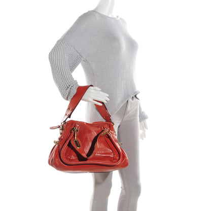 Chloe Calfskin Diamond Embossed Medium Paraty Red 11 of 18