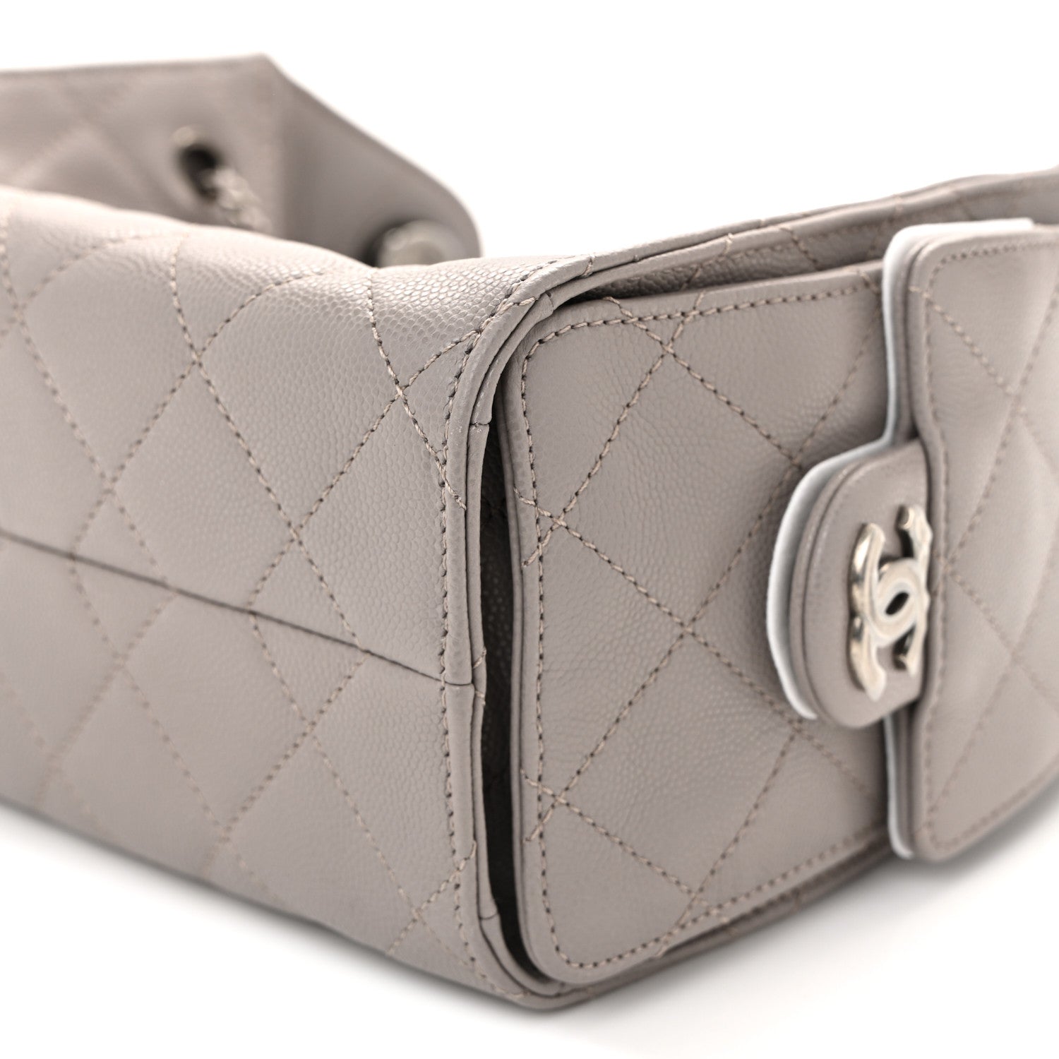 Chanel Caviar Quilted Mini Chanel 25 Handbag Dark Grey 10 of 10