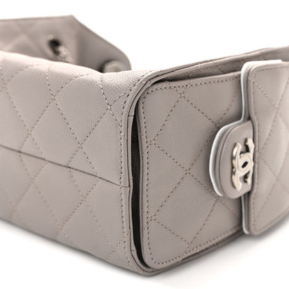 Chanel Caviar Quilted Mini Chanel 25 Handbag Dark Grey 10 of 10