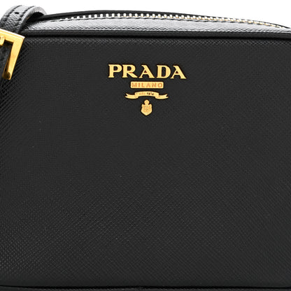 Prada Saffiano Mini Camera Crossbody Bag Black 9 of 14