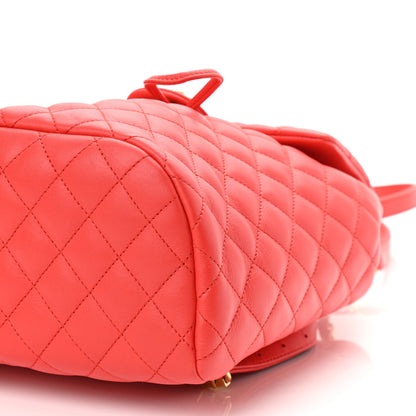 Chanel Lambskin Quilted Small Urban Spirit Backpack Red 10 of 11