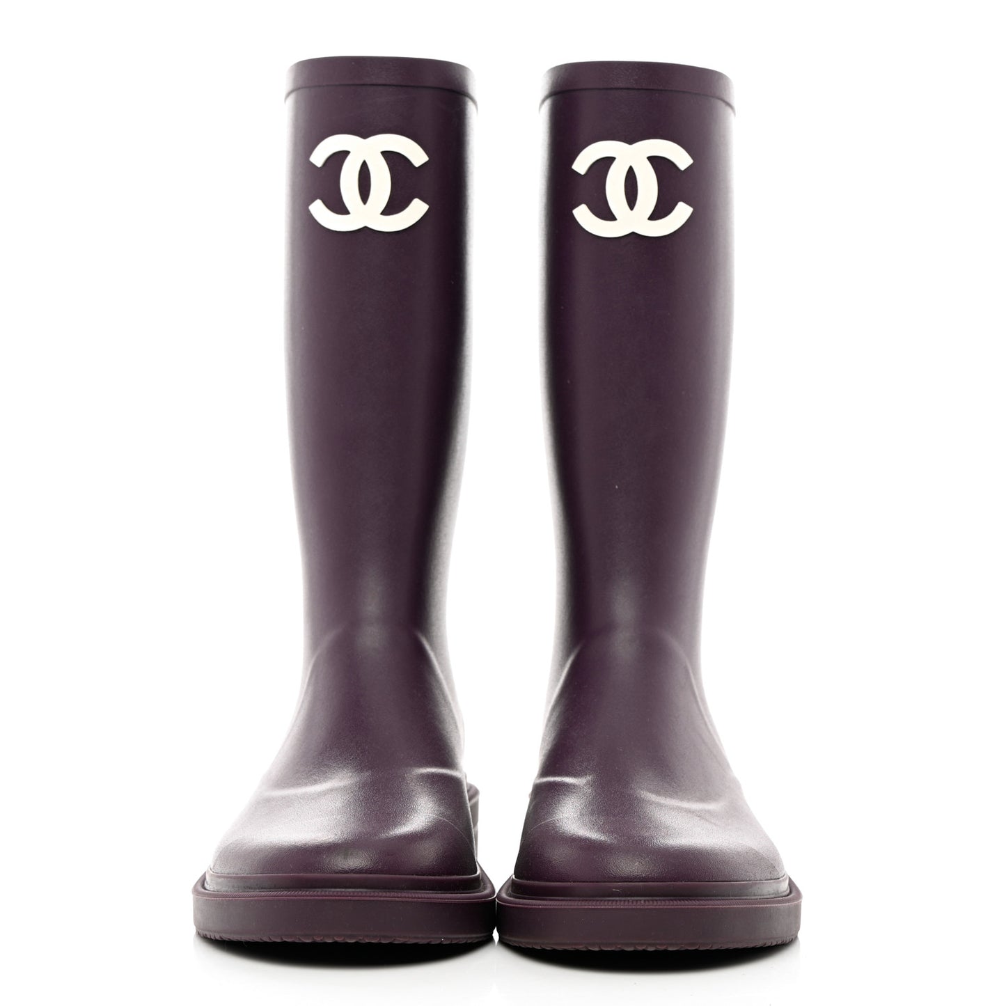 Caoutchouk CC High Boots 40 Dark Purple
