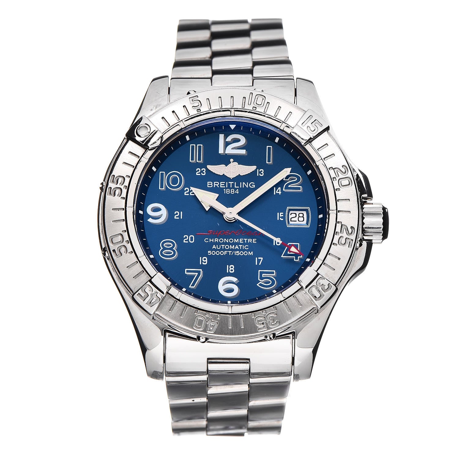Breitling Stainless Steel 42mm Aeromarine Superocean Automatic Watch Blue A1736006 1 of 8