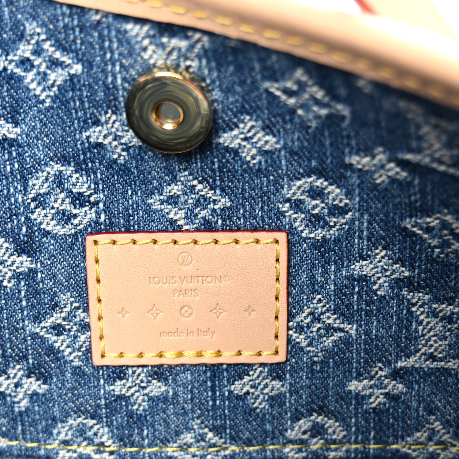 Louis Vuitton Monogram Denim CarryAll MM Blue 7 of 10