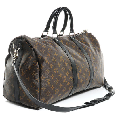 Louis Vuitton Monogram Macassar Keepall Bandouliere 45 4 of 15