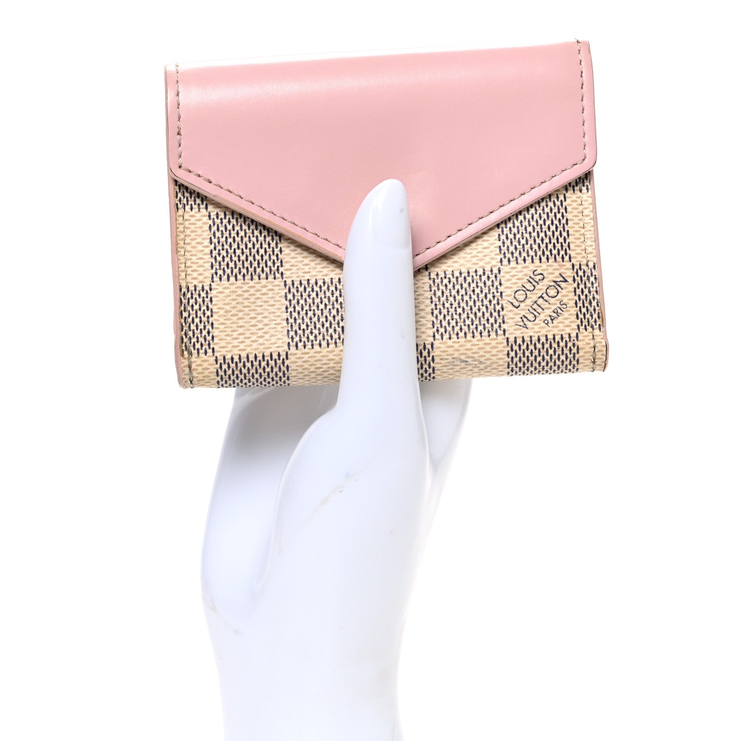 Louis Vuitton Damier Azur Zoe Wallet Rose Ballerine 1846363