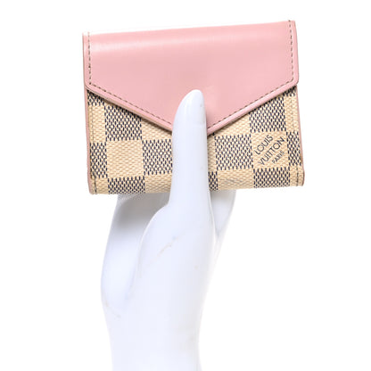 Louis Vuitton Damier Azur Zoe Wallet Rose Ballerine 2 of 7