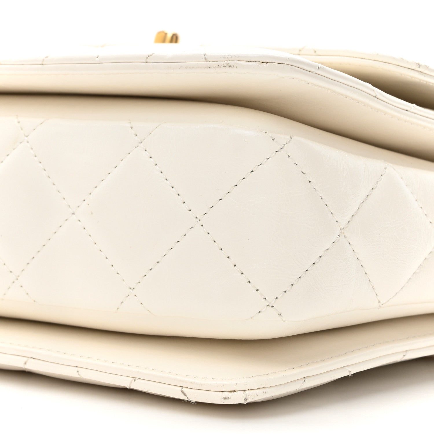 Chanel Shiny Calfskin Quilted Multicolor Small Top Handle White 9 of 17