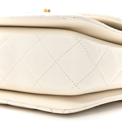 Chanel Shiny Calfskin Quilted Multicolor Small Top Handle White 9 of 17