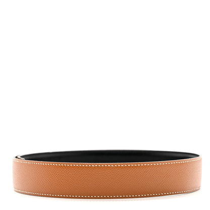 Hermes Swift Courchevel 24mm Belt Strap 70 Black Gold 2 of 6