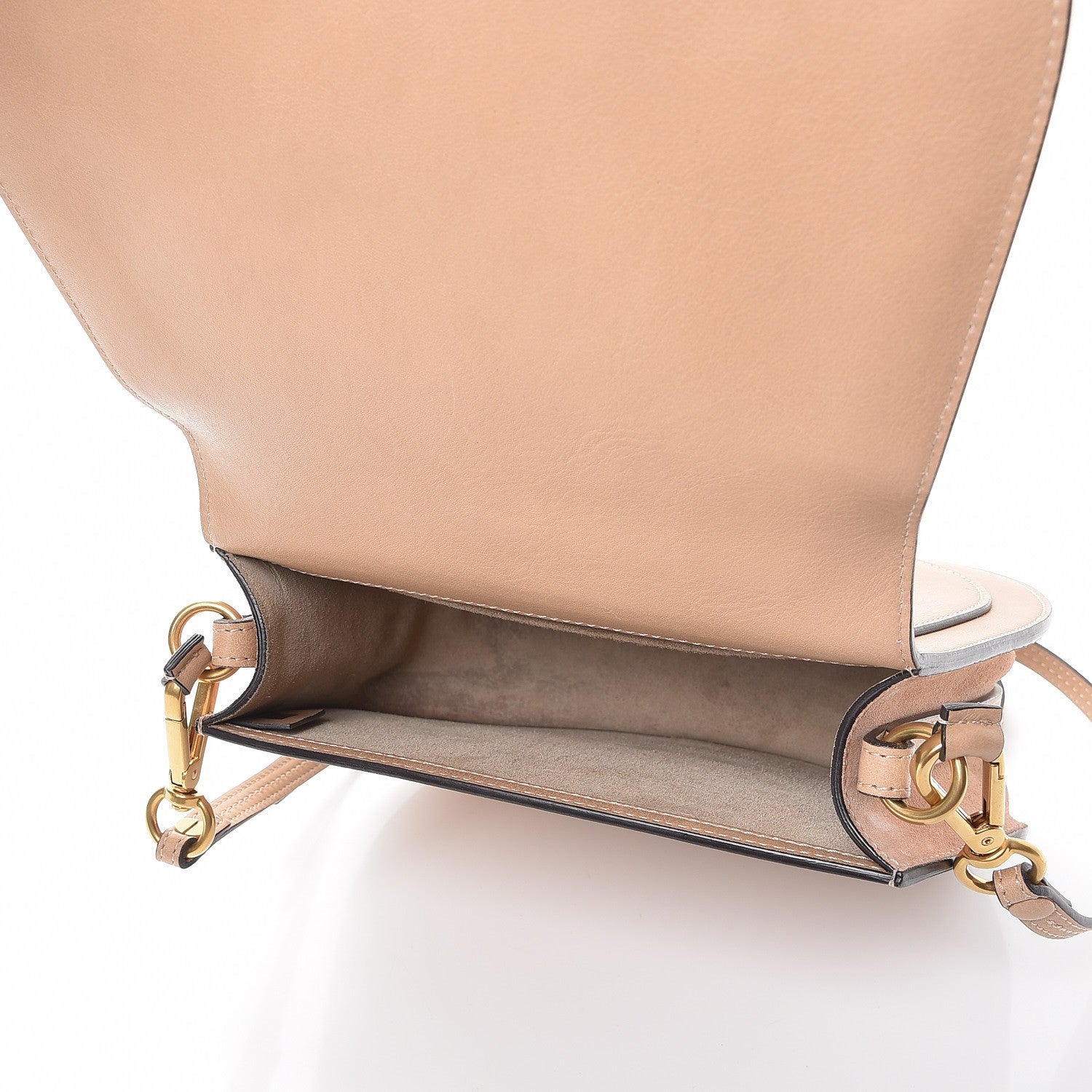 Chloe Calfskin Suede Medium Nile Bracelet Bag Biscotti Beige 5 of 14