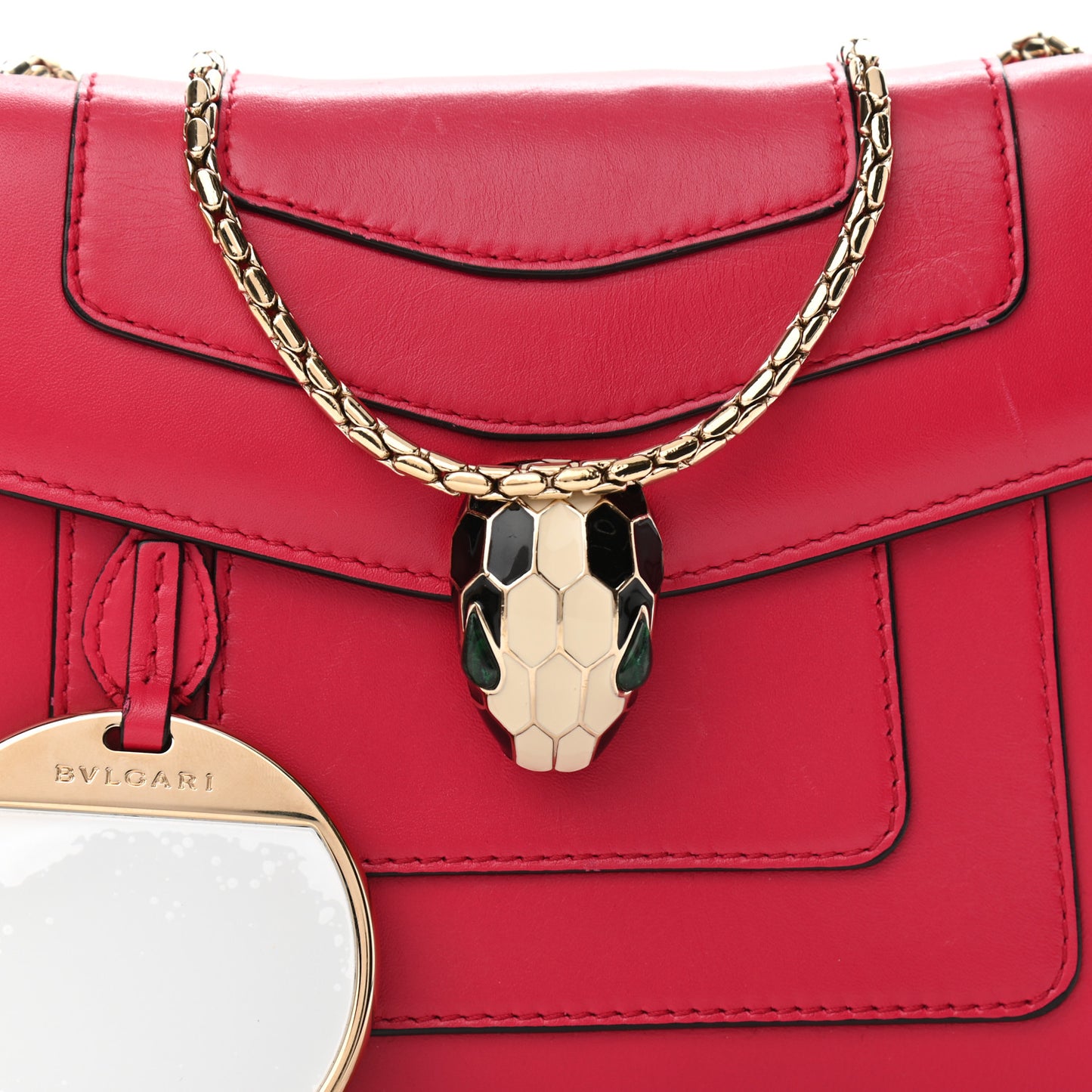 Calfskin Serpenti Forever Crossbody Bag Red