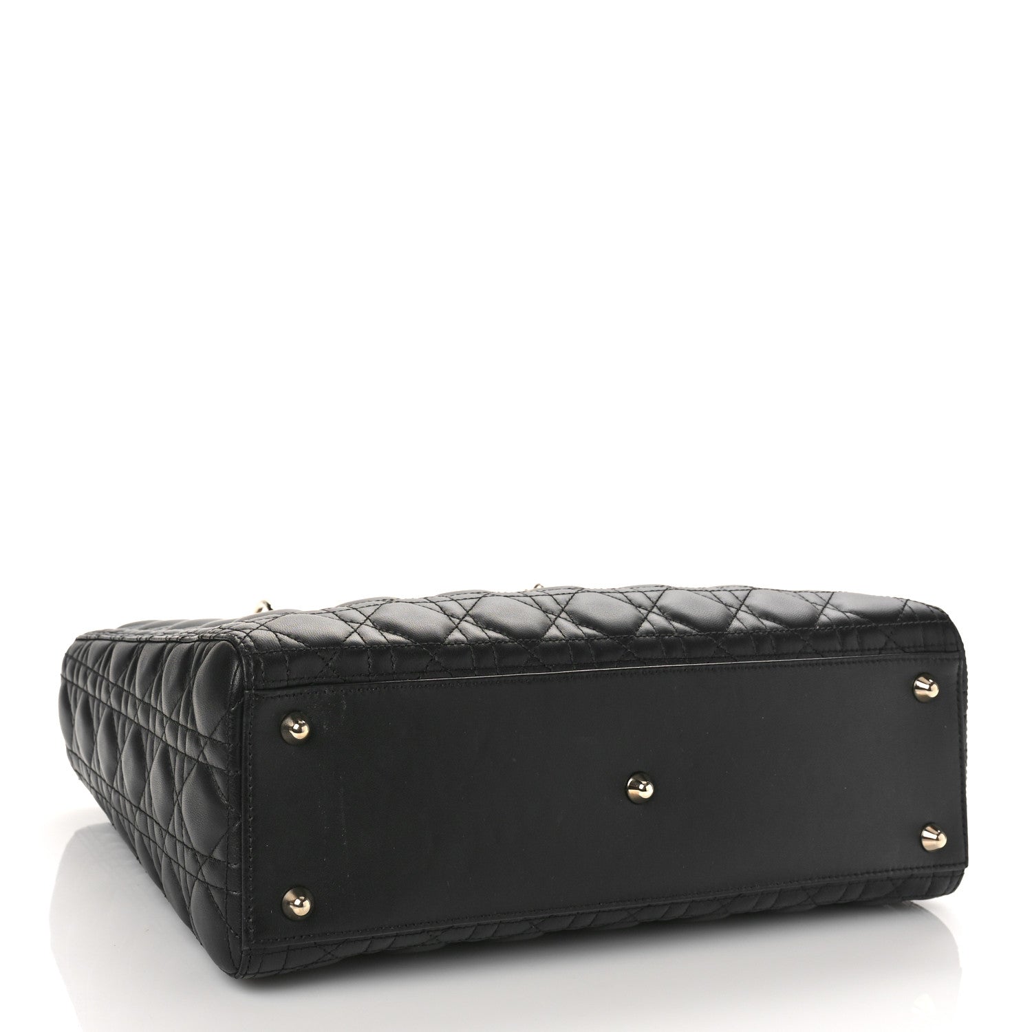 Christian Dior Lambskin Cannage Large Lady Dior Black 4 of 9