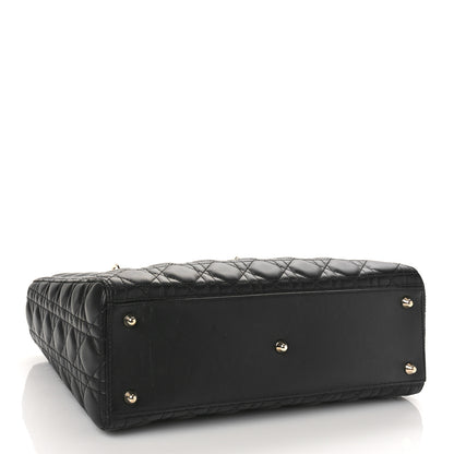 Christian Dior Lambskin Cannage Large Lady Dior Black 4 of 9
