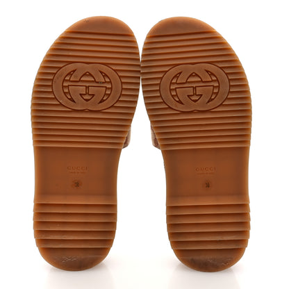 Gucci Canvas GG Monogram Angelina Platform Slide Sandals 38 Beige Ruggine 38 Beige Ruggine 6 of 8